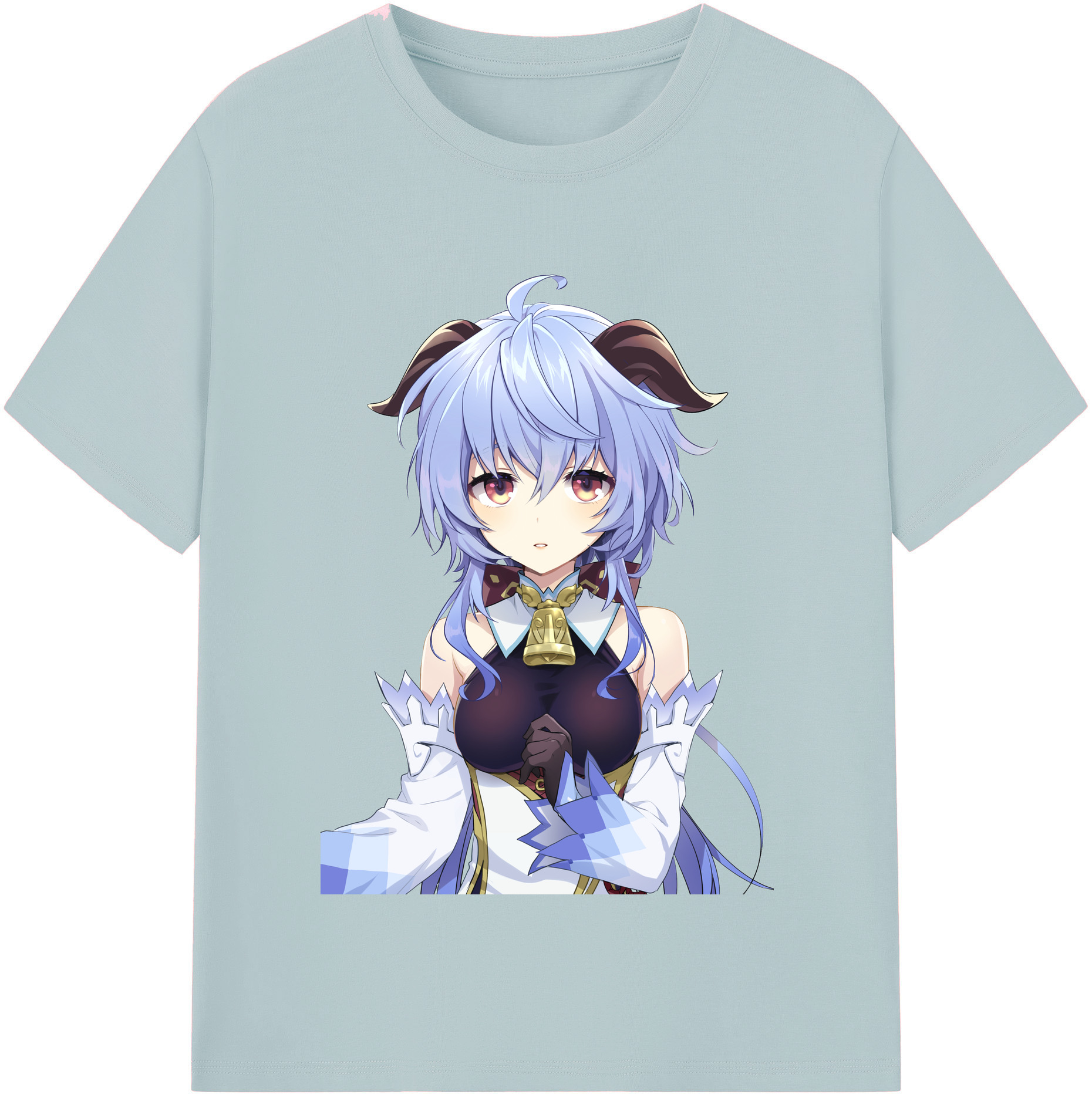 げんし神 甘雨 かんう genshin Ganyu 綿100％半袖Tシャツ（フロントプリント）